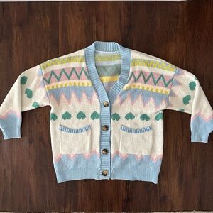 Women’s Kawaii Colorful Patterned Sweater